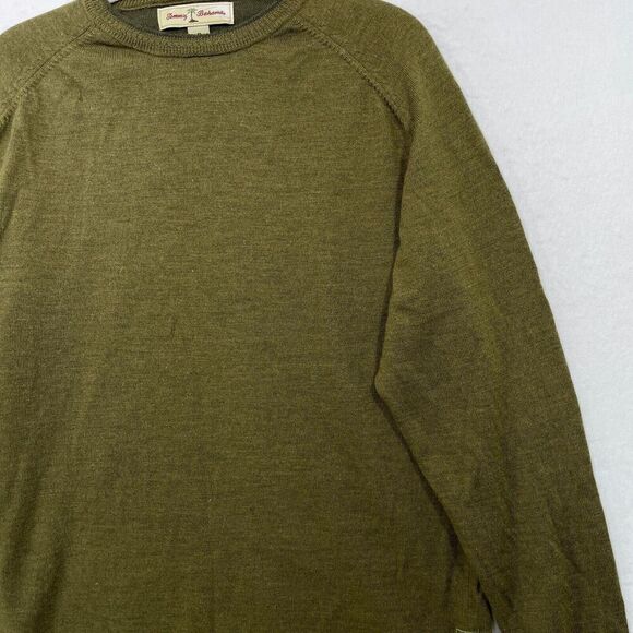 Tommy Bahama Sweater Men M Green 100% Merino Wool Relaxed Fit Classic Everyday - Picture 11 of 11